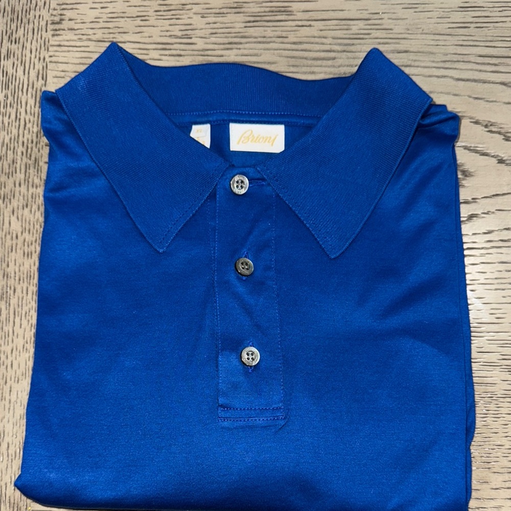 Brioni Royal Blue Polo Shirt